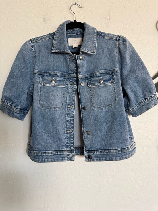 Caslon Jackets & Blazers - CASLON Short Sleeve Denim Jacket - Light Blue - Small